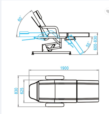 Felix Single-Motor Electric Facial/Wax Bed